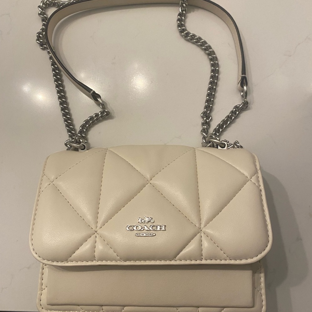 Coach Ivory Quilted Crossbody Bag